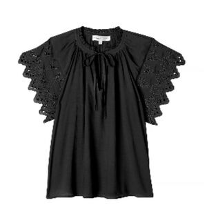 Chelsea & TheodoreWomen's Embroidered Eyelet Sleeve Blouse